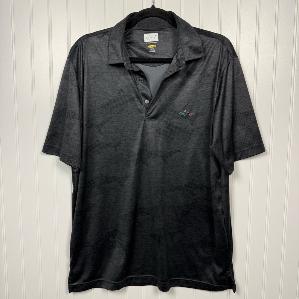 Greg Norman Play Dry Men’s Golf Polo Shirt Medium Gray